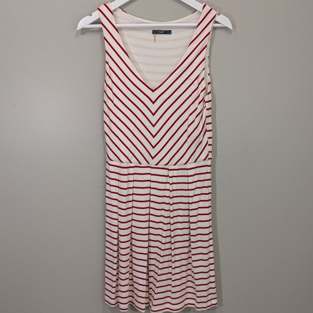 Tart Dress Skater Style Striped Bright Preppy Nautical Coastal Classic - Size M